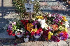 Flowers left in Sparkle's memory
